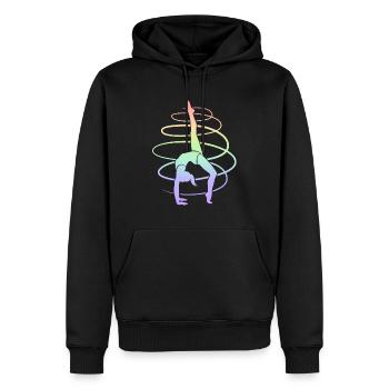 Gymnaste Gymnastique Enfants Femmes Filles Gymnastique - Sweat à capuche Premium bio Homme - noir - Devant - Nico (187cm)
