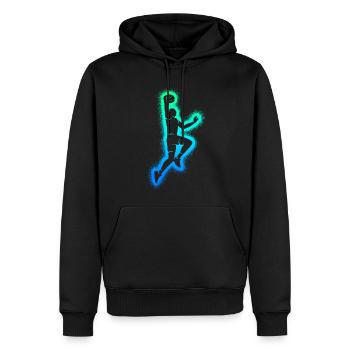 Basketballer Herren Kinder Basketball Jungen - Männer Premium Bio Hoodie - Schwarz - Vorne - Nico (187cm)