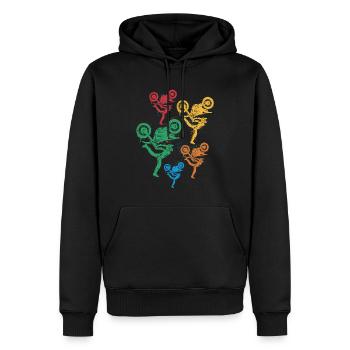 Motocross Moto Garçons Dirt Biker Filles - Sweat à capuche Premium bio Homme - noir - Devant - Nico (187cm)