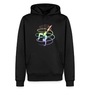 Gymnaste Gymnastique Femmes Enfants Filles Gymnastique - Sweat à capuche Premium bio Homme - noir - Devant - Nico (187cm)