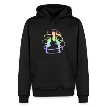 Gymnaste Gymnastique Femmes Enfants Gymnastique Filles - Sweat à capuche Premium bio Homme - noir - Devant - Nico (187cm)