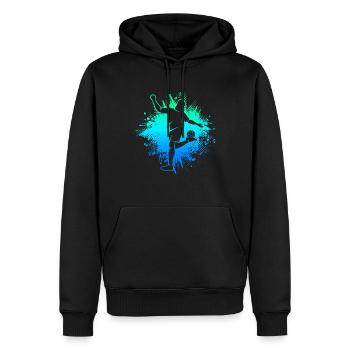 Football Enfants Football Garçons Hommes Football - Sweat à capuche Premium bio Homme - noir - Devant - Nico (187cm)