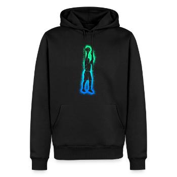 Basketballspieler Kinder Herren Basketball Jungen - Männer Premium Bio Hoodie - Schwarz - Vorne - Nico (187cm)