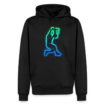 Basketballer Jungen Kinder Basketball Herren - Männer Premium Bio Hoodie - Schwarz - Vorne - Nico (187cm)