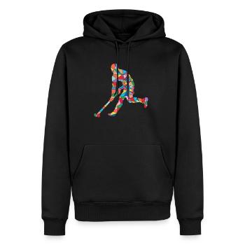 Hockey sur gazon Joueurs de hockey Hommes Enfants Hockey - Sweat à capuche Premium bio Homme - noir - Devant - Nico (187cm)