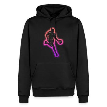 Basketball Femme Enfant Basketball Filles - Sweat à capuche Premium bio Homme - noir - Devant - Nico (187cm)
