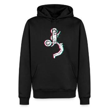 Motocross Moto Enfants Garçons Dirt Biker Hommes - Sweat à capuche Premium bio Homme - noir - Devant - Nico (187cm)