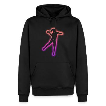 Handball Damen Handballspieler Kinder Handballerin - Männer Premium Bio Hoodie - Schwarz - Vorne - Nico (187cm)