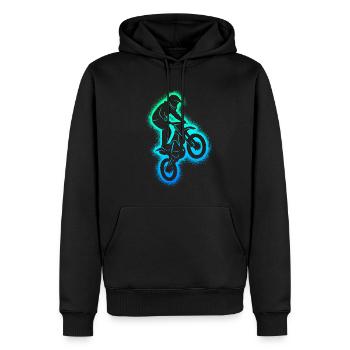 Dirt Bike Motorrad Dirtbike Kinder Motocross - Männer Premium Bio Hoodie - Schwarz - Vorne - Nico (187cm)
