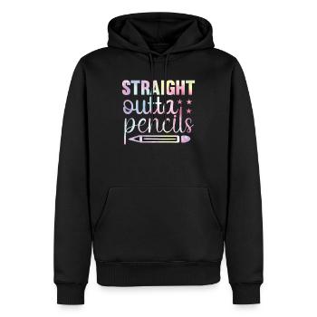 Funny back to school tie rainbow - Men’s Premium Organic Hoodie - black - Front - Nico (187cm)
