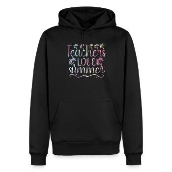 Sommer-zurück Zu Schulbindungs-regenbogen - Männer Premium Bio Hoodie - Schwarz - Vorne - Nico (187cm)