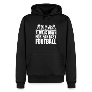 Lustiger Herren-Fantasy-Fußball - Männer Premium Bio Hoodie - Schwarz - Vorne - Nico (187cm)