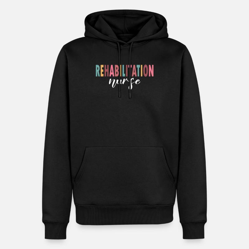 Réadaptation Infirmière Vie - Sweat à capuche Premium bio Homme - noir