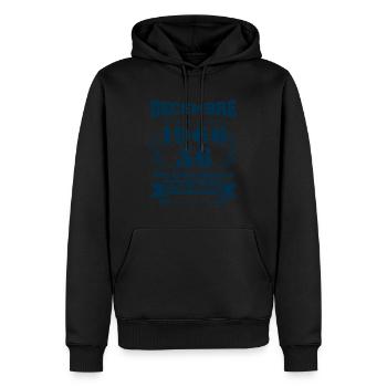 décembre 1966 Edition original | Vintage 1966 - Sweat à capuche Premium bio Homme - noir - Devant - Nico (187cm)