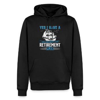 Yes I Have A Retirement Plan I Plan Sailing - Männer Premium Bio Hoodie - Schwarz - Vorne - Nico (187cm)