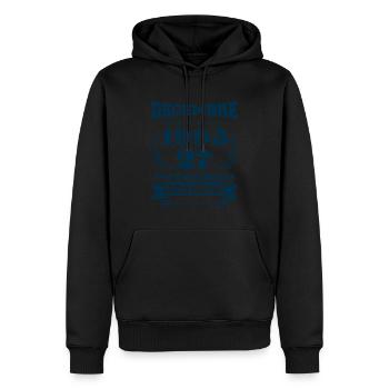 décembre 1995 Edition original | Vintage 1995 - Sweat à capuche Premium bio Homme - noir - Devant - Nico (187cm)