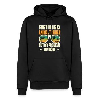 Hommes à la retraite Entraîneur d’animaux à la retraite Pas mon problème - Sweat à capuche Premium bio Homme - noir - Devant - Nico (187cm)