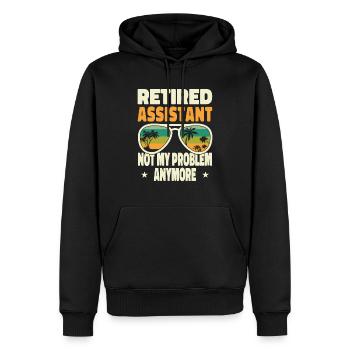 Retired Men Retired Assistant Not My Problem - Männer Premium Bio Hoodie - Schwarz - Vorne - Nico (187cm)