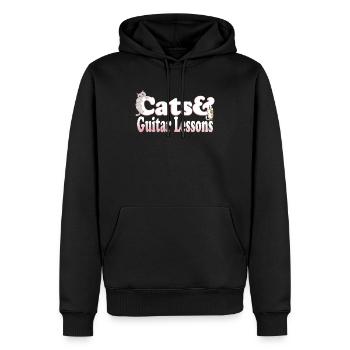 Cute Kawaii Cats And Guitar Lessons Women's Cat - Männer Premium Bio Hoodie - Schwarz - Vorne - Nico (187cm)