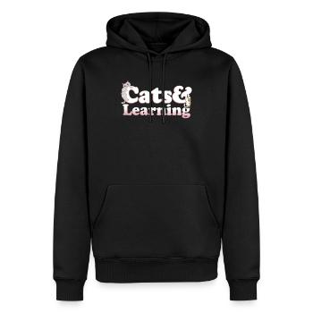 Chats Kawaii mignons et apprentissage du chat et des femmes - Sweat à capuche Premium bio Homme - noir - Devant - Nico (187cm)