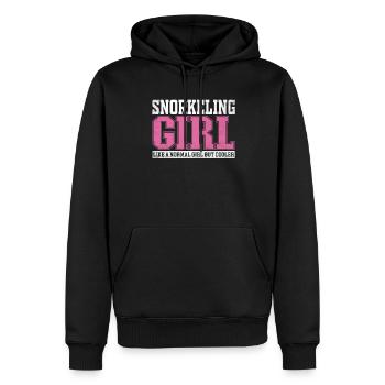 Femme Snorkeling Fille Comme Une Fille Normale Mais - Sweat à capuche Premium bio Homme - noir - Devant - Nico (187cm)