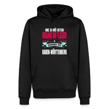 Die Schönsten Krankenpfleger Kommen Aus - Männer Premium Bio Hoodie - Schwarz - Vorne - Nico (187cm)