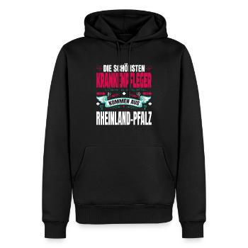 Die Schönsten Krankenpfleger Kommen Aus - Männer Premium Bio Hoodie - Schwarz - Vorne - Nico (187cm)