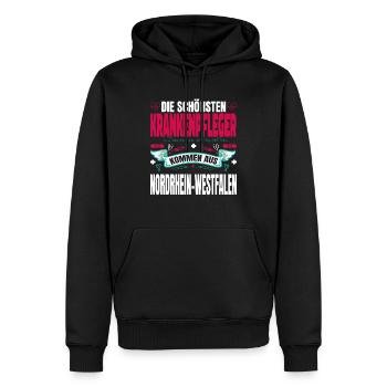 Die Schönsten Krankenpfleger Kommen Aus - Männer Premium Bio Hoodie - Schwarz - Vorne - Nico (187cm)