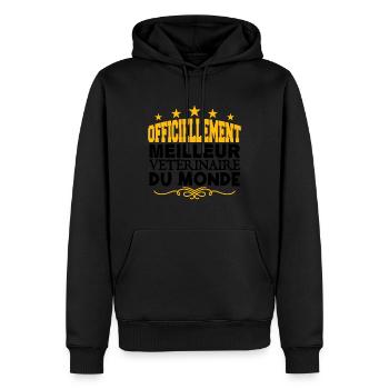 Vétérinaire | le Meilleur Vétérinaire cadeau Vétér - Sweat à capuche Premium bio Homme - noir - Devant - Nico (187cm)