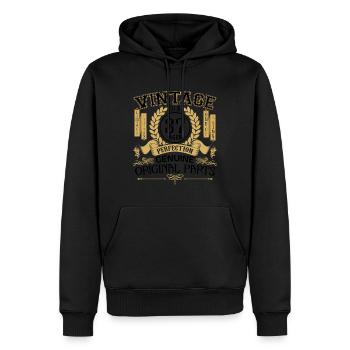 Jahrgang 37 Jahre - Geburtstagsgeschenk 37 Jahre !!! - Männer Premium Bio Hoodie - Schwarz - Vorne - Nico (187cm)