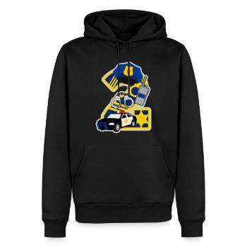 Polizei 2. Geburtstagsparty Nummer 2 - 2 Jahre - Männer Premium Bio Hoodie - Schwarz - Vorne - Nico (187cm)