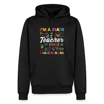 Lustig Mathematik Spruch Mathelehrer Mathesprüche - Männer Premium Bio Hoodie - Schwarz - Vorne - Nico (187cm)