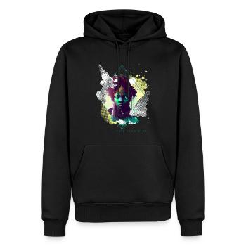 Libérez votre - Sweat à capuche Premium bio Homme - noir - Devant - Nico (187cm)