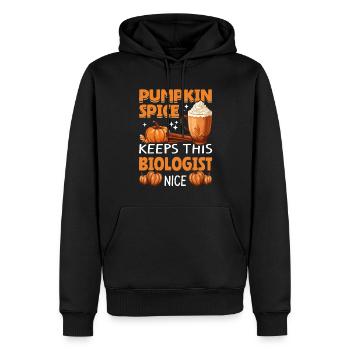 Cool Pumpkin Spice Keeps This biologist Nice - Männer Premium Bio Hoodie - Schwarz - Vorne - Nico (187cm)