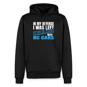 In My Defense I Was Left Unsupervised Rc Cars - Männer Premium Bio Hoodie - Schwarz - Vorne - Nico (187cm)