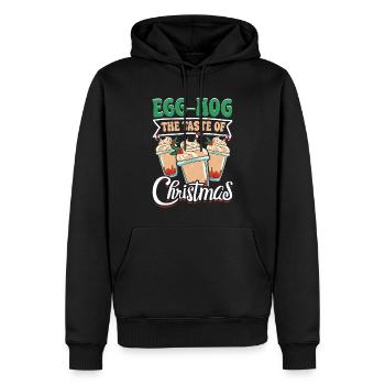 Le lait de poule est mon carburant d’hiver Hommes Femmes Crème glacée - Sweat à capuche Premium bio Homme - noir - Devant - Nico (187cm)