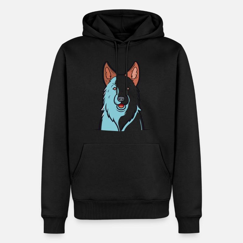 Conception de chien mignon pour les propriétaires de chiens - Sweat à capuche Premium bio Homme - noir