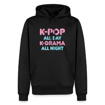 K-Pop K-Drama Fan cadeau - Sweat à capuche Premium bio Homme - noir - Devant - Nico (187cm)