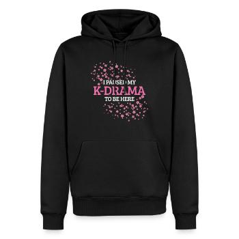 K-Drama K-Pop Fan cadeau coréen - Sweat à capuche Premium bio Homme - noir - Devant - Nico (187cm)