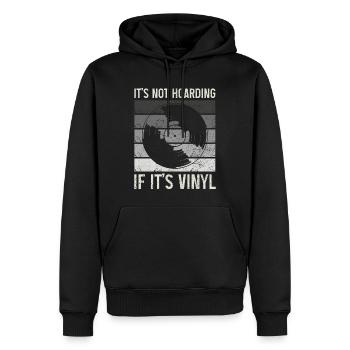 Vinyl Schallplatte Vintage DJ Geschenk - Männer Premium Bio Hoodie - Schwarz - Vorne - Nico (187cm)