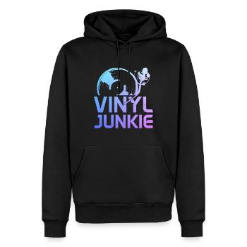Vinyl Schallplatte Vintage DJ Geschenk - Männer Premium Bio Hoodie - Schwarz - Vorne - Nico (187cm)