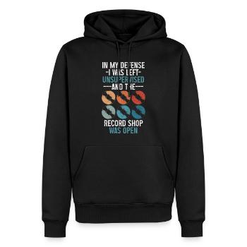 Vinyl Schallplatte Sammler DJ Geschenk - Männer Premium Bio Hoodie - Schwarz - Vorne - Nico (187cm)