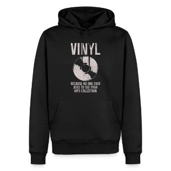 Vinyl Schallplatte Sammler DJ Geschenk - Männer Premium Bio Hoodie - Schwarz - Vorne - Nico (187cm)