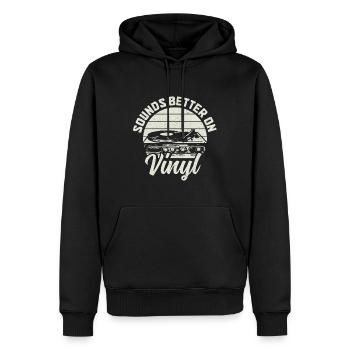 Vinyl Schallplatte Sammler DJ Geschenk - Männer Premium Bio Hoodie - Schwarz - Vorne - Nico (187cm)