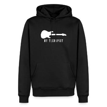 Gitarre Vintage Gitarrist Geschenk - Männer Premium Bio Hoodie - Schwarz - Vorne - Nico (187cm)
