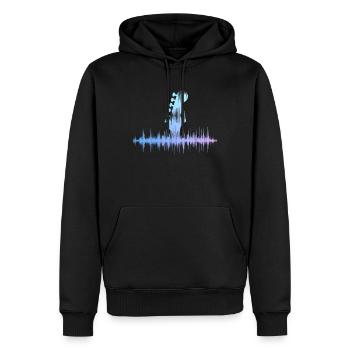 Gitarre Vintage Gitarrist Geschenk - Männer Premium Bio Hoodie - Schwarz - Vorne - Nico (187cm)