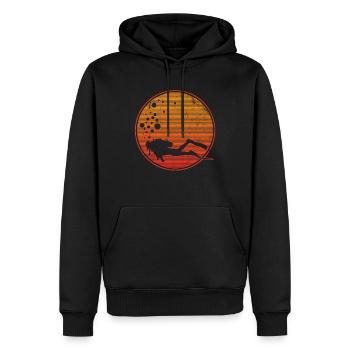Tauchen Lustig Vintage Taucher Geschenk - Männer Premium Bio Hoodie - Schwarz - Vorne - Nico (187cm)