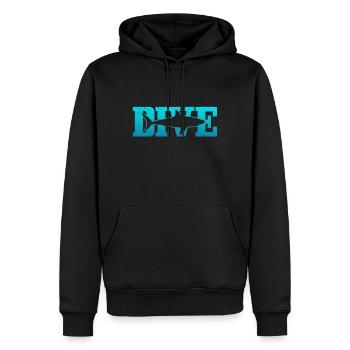 Plongée drôle Vintage plongeur cadeau - Sweat à capuche Premium bio Homme - noir - Devant - Nico (187cm)
