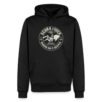 Tauchen Lustig Vintage Taucher Geschenk - Männer Premium Bio Hoodie - Schwarz - Vorne - Nico (187cm)