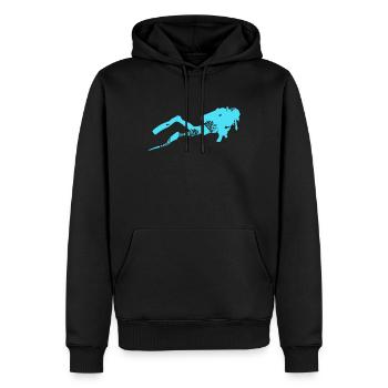 Tauchen Lustig Vintage Taucher Geschenk - Männer Premium Bio Hoodie - Schwarz - Vorne - Nico (187cm)